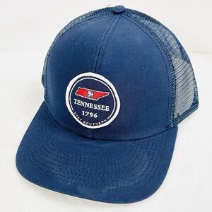 The State Company Tennessee Circle Patch‎ Trucker Hat Cap Adjustable Blue